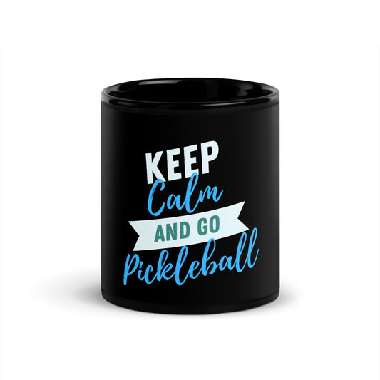Keep Calm Black Glossy Mug